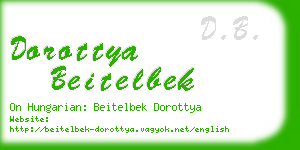 dorottya beitelbek business card